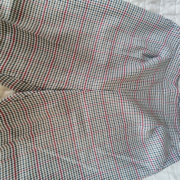 Plaid Cold Shoulder Blouse and pants set - Picture 7 of 10